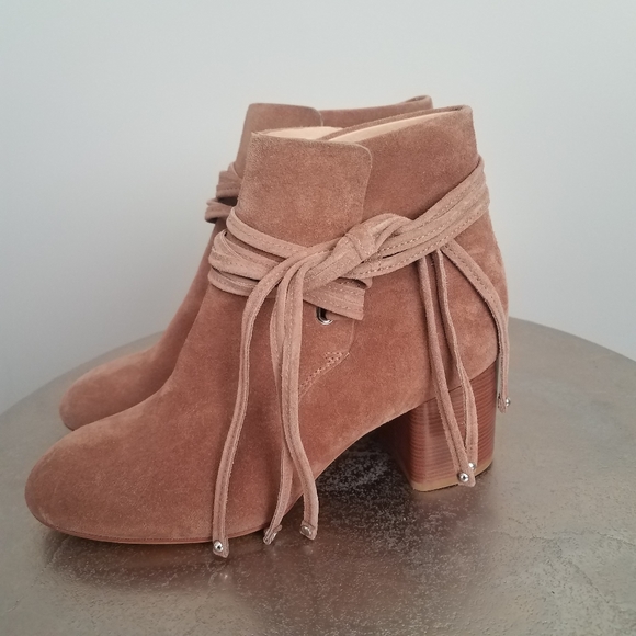 Rag & Bone  Booties Dalia ll Camel Suede Ankle - Picture 4 of 8